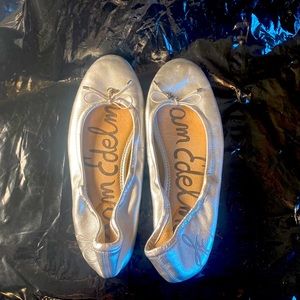 Sam Edelman silver ballet flats